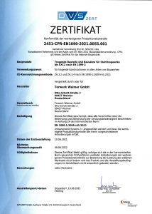 DVS ZERT, Zertifikat Konformität der werkseigenen Produktionskontrolle 10.06.2021 (deutsch)